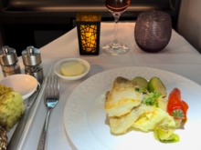 The seared black cod was very good.