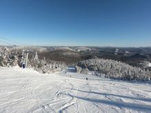 Skiing on the North side of the mountain