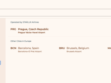 Starlux European Destinations