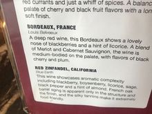 TK lounge red wines