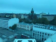 View from the Helsinki Skywheel. The windows are all tinted...