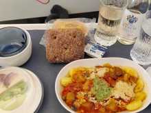 No choice vegetarian puttanesca with unidentified appetiser