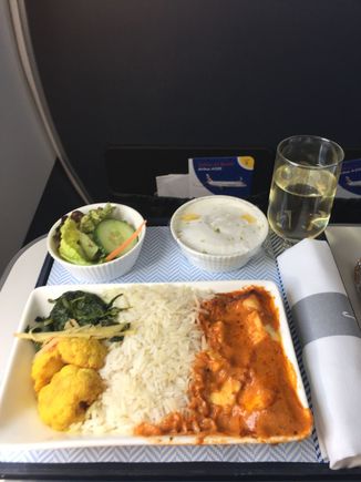 Band 4 CE AVML. Paneer Makhani. Very tasty, at least the couple of bites I had before I had to swap it for my friend’s gnocchi as it contains cashew to which I’m allergic.