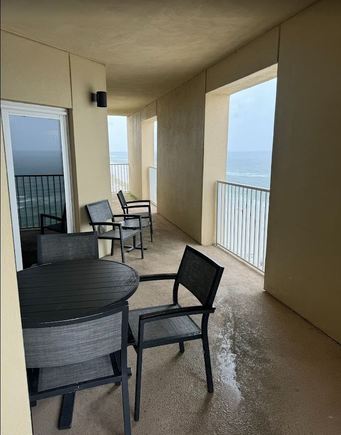 East-facing half of the balcony