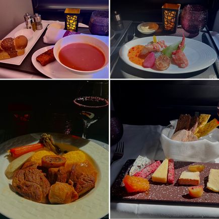 Wonderful catering on board once again