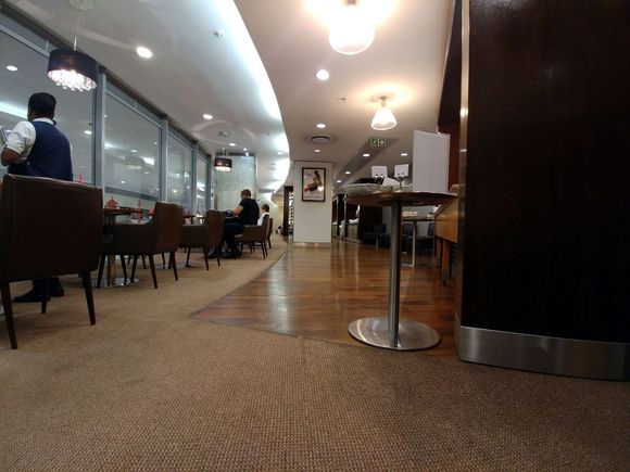 View of the lounge after the first BA evening flight had departed