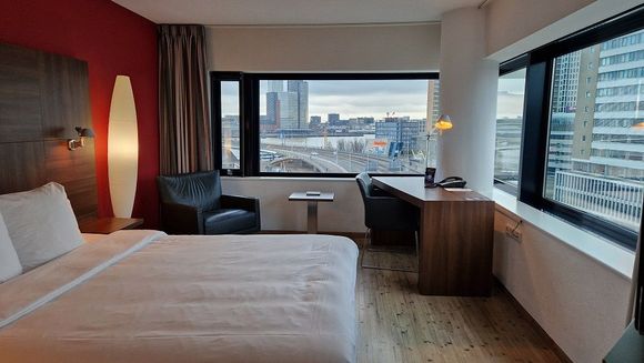 Room had windows on two sides. The small windows could be opened.