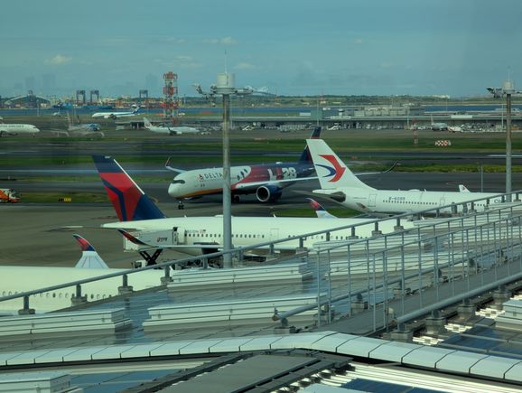 Flying home on another Olympic-themed bird; from the HND Sky Club