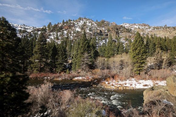 Following the Truckee and highway