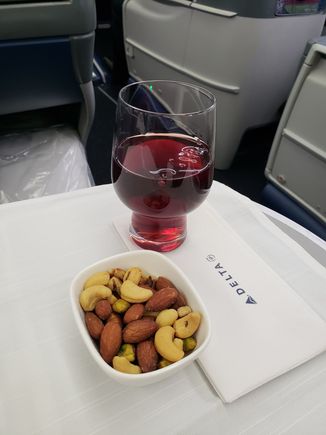 Warm Nuts and the Louis Latour Valmoissine Pinot Noir (2015) to drink 
