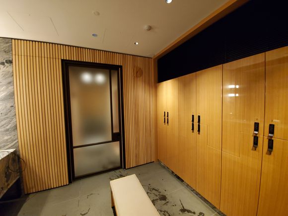 Locker room before entering bath/spa area