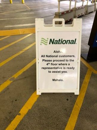 read the big sign I missed that said - All National Customers Please Proceed to the 4th floor.  