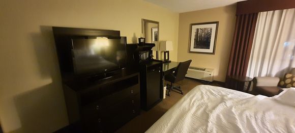 Full sized fridge and microwave