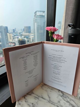 Afternoon tea menu
