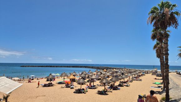 Beach is pretty full now. 