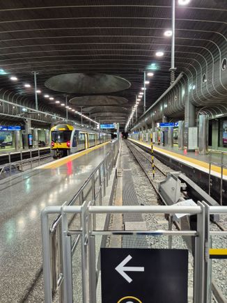 Here we are 6:30 am at Aucklands Main station called Britomart.
