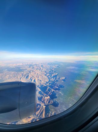Over the Grand Canyon from SLC to PHX