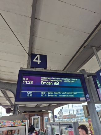 But this is my next train to Emden