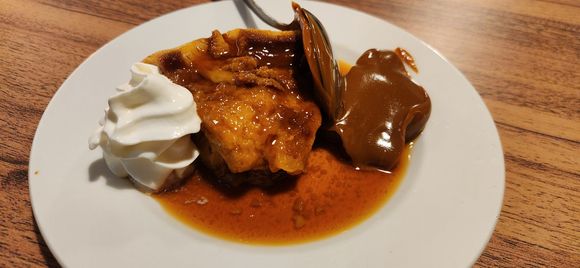 Dulce de leche bread pudding