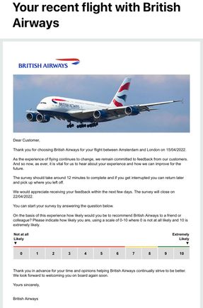 Asked to do a survey….