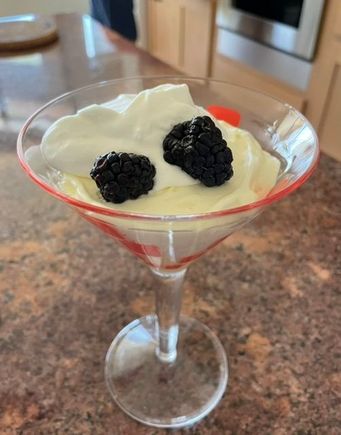 We had Nigella’s French Lasagne for brunch (forgot to take a pic) and Lemon Mousse for dessert. 