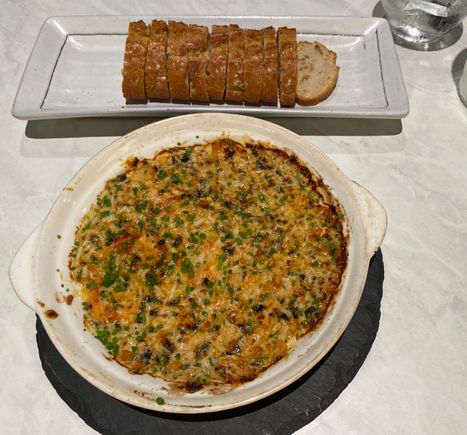 Alaska king crab au gratin