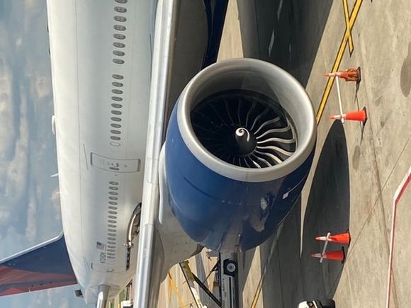 Massive GE 90 Turbofan