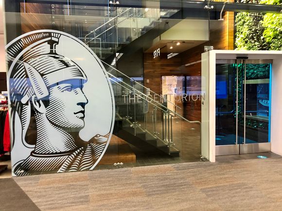 Once I received my wrist band, I walked over to the Centurion Lounge to do a little work. 