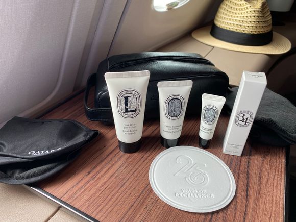 Pyjamas and wash bag the same as business class