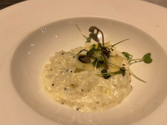 The risotto was tasty but a bit of a different texture…. Done nicely 