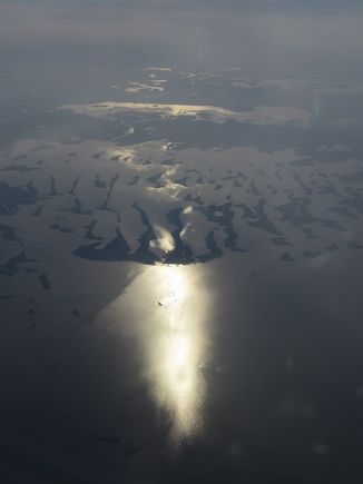Lake Chad. At that's what I'm pretty sure it is. Largest body of water en route, the Med excepted.