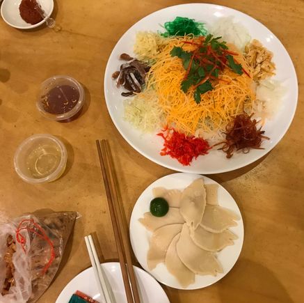 Vegetarian yusheng 