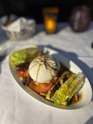 Burrata tomato carpaccio
