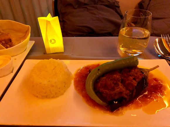 The eggplant with lamb doesn’t look much but it tasted very good indeed 