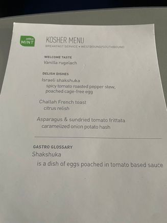 Onboard menu - matched pre order one