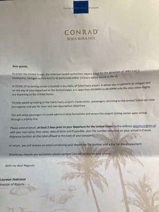 COVID testing information
