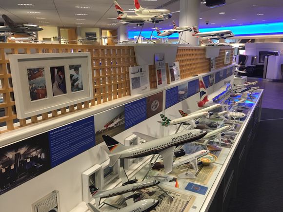 Models of historic BA planes. 