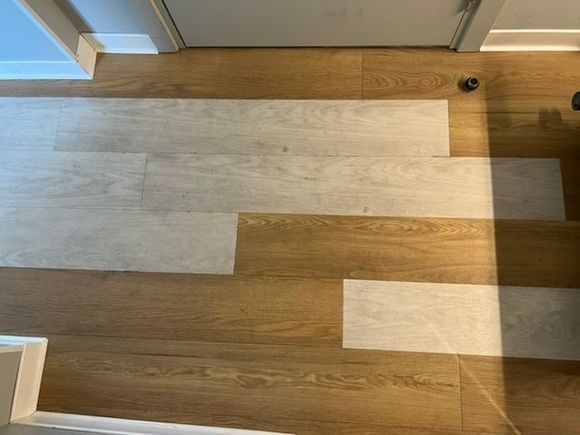 Floor in the renovated room.