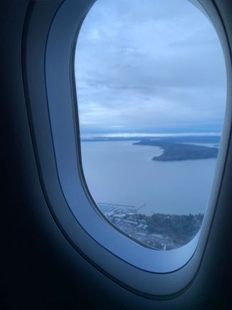 Smooth take off out of cloudy Seattle