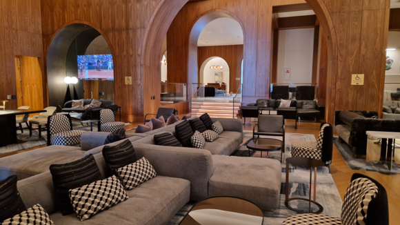 Later that night there was a busy but laid-back atmosphere in the lounge