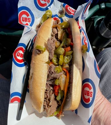Italian beef at the game!