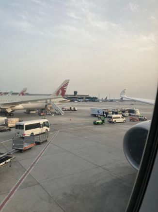 Pulling into the arrival gate 