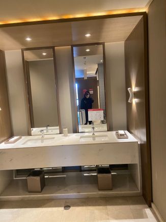 Two of like 10 sinks in mens changeroom 