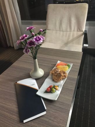 Some fruits and sweets what you get also at breakfast buffet in kids corner 😁