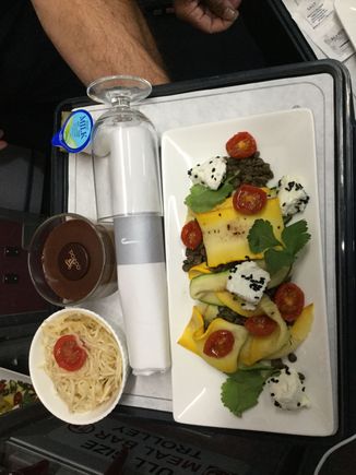 I was able to grab this photo of what others in Club were being served.