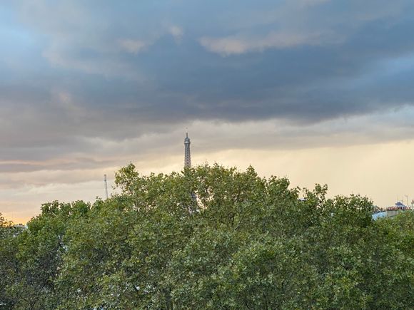 Eiffel Tower, looking across Sq Boucicaut. 