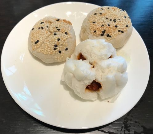 Cha siu pao and radish puff 