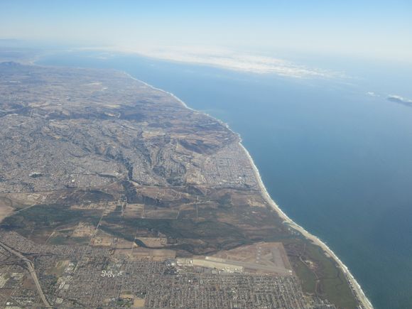 View of the far southern California/northern Baja California Coast