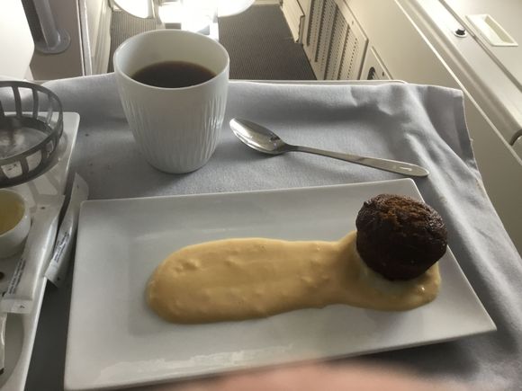 Supposed to be the Sticky Toffee and Date pudding; unfortunately seemed more like a warmed up sponge cake with no stickiness!