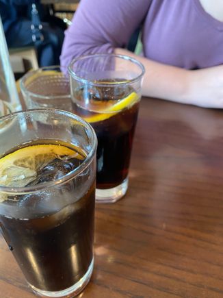 They put lemon slices in regular coke 